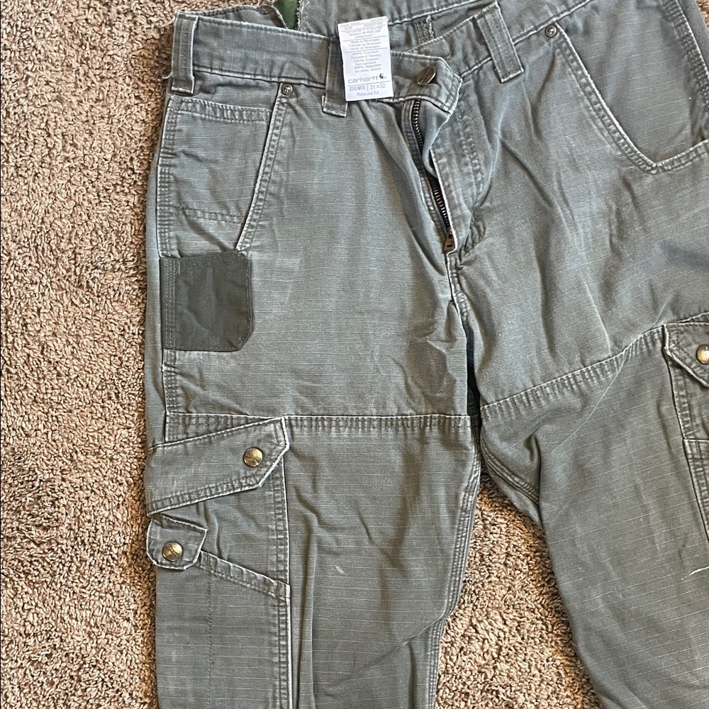 Carhartt Men's Cargo Pants in Sage Green Rip/Stop - Picture 6 of 8
